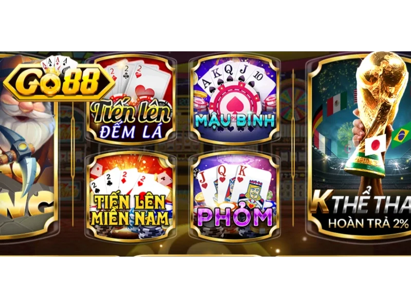 Hệ thống các sản phẩm game bài Go88 hiện có