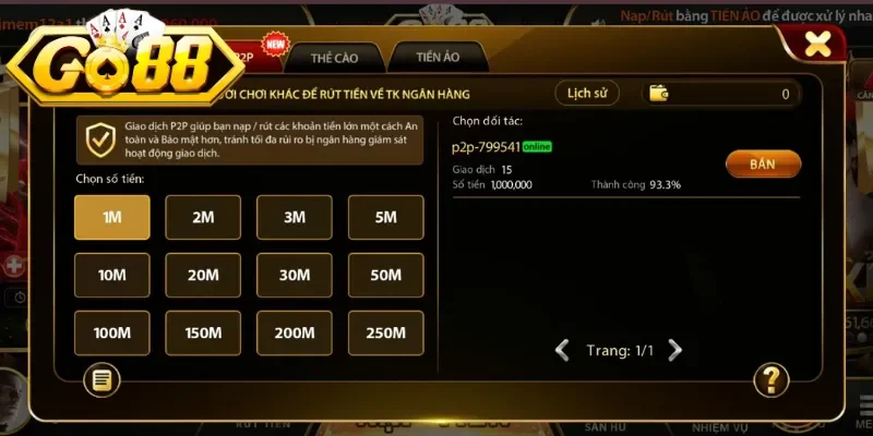 Quy trình giao dịch P2P theo hướng dẫn rút tiền 