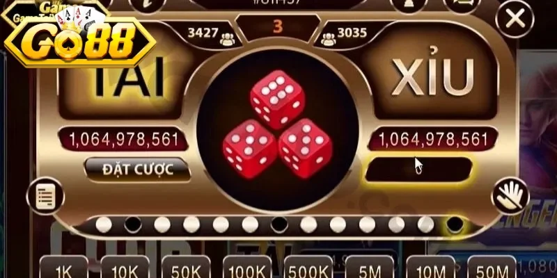 Điểm cộng đến từ bộ môn cược tài xỉu Go88