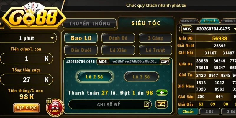 Tổng quan xổ số Go88